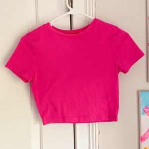 Hot pink crop top
